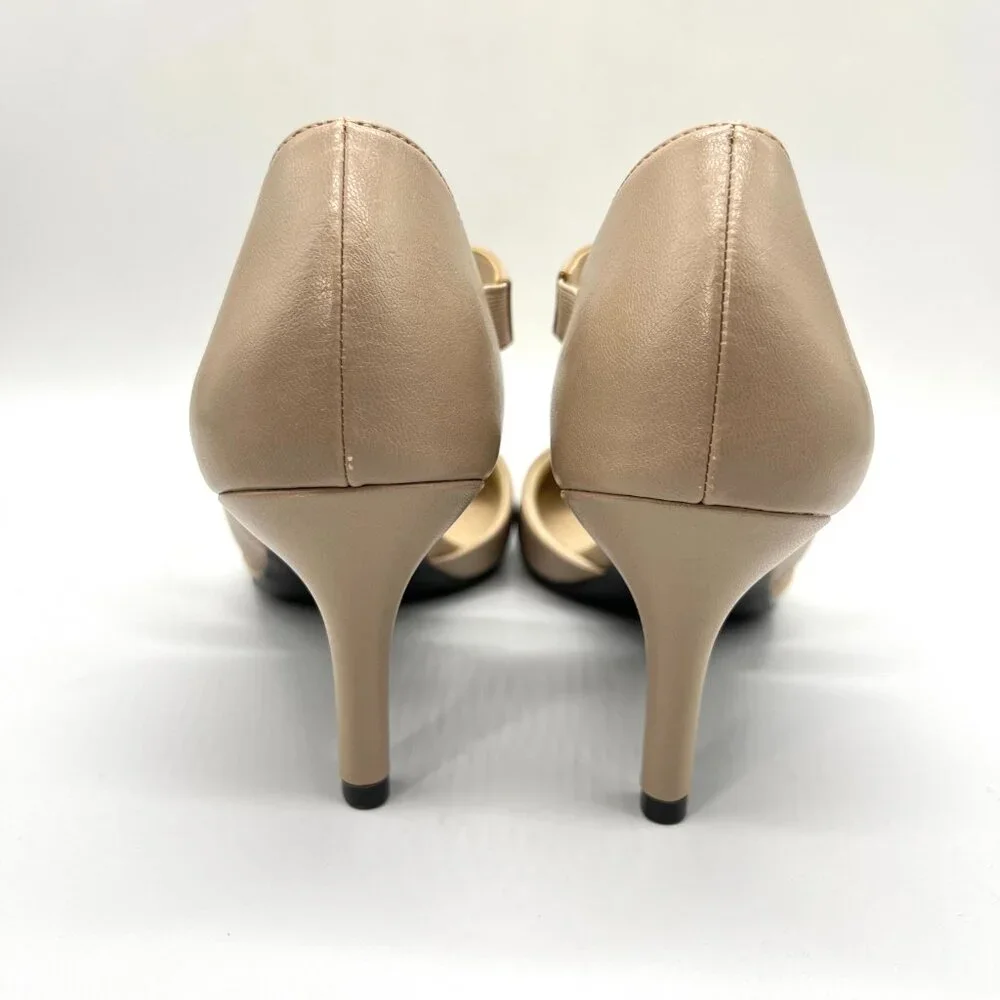Lifestride Womens Size 8.5 8.5M Suki Beige Nude Tan Neutral Pumps Heels Shoes‎